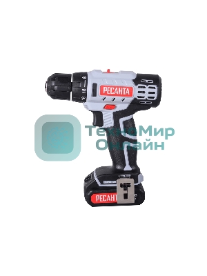Дрель-шуруповерт аккумуляторная Ресанта ДА-14-2Л 75/14/3, Аккумуляторная, 14,4В
