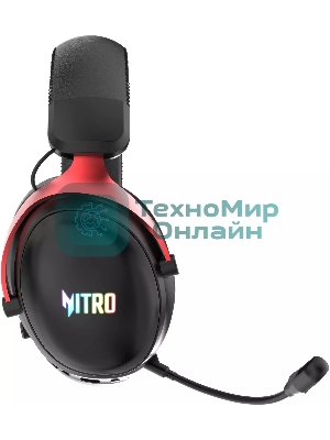 Гарнитура Acer OHR401 чёрный, беспроводная + проводная, USB/Bluetooth/mini jack 3.5 мм, до 55 ч, подсветка