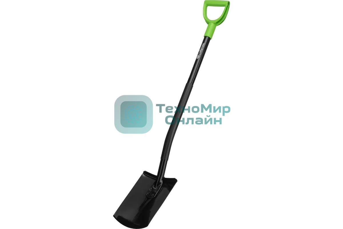 Лопата Сибртех штыковая, металлический черенок, прямоугольная