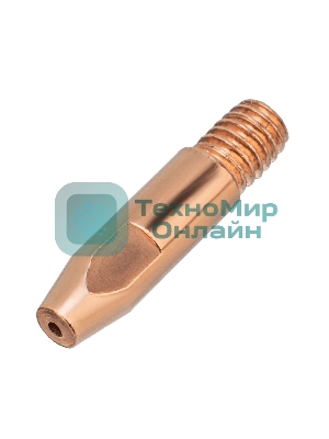 Токосъемный наконечник под проволоку Denzel 1,2 мм, М6х28, E-CU, 20 шт для MIG горелки тип 24