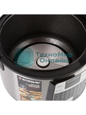 Мультиварка Endever Vita-95, мощность 1000 Вт, черный/стальной, емкость 5л, 45 авторежимов работы, книга рецептов