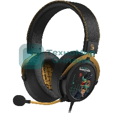 Гарнитура Bloody M595 Renegade чёрный, проводная, съёмный микрофон, подсветка