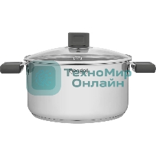 Кастрюля Rondell Quadro RDS-1597, 5.1 л, 24 см, с крышкой, сталь