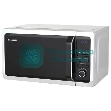 Микроволновая печь Sharp R-2852RSL серебристый, 20 л, 800 Вт, переключатели - кнопки, поворотный механизм
