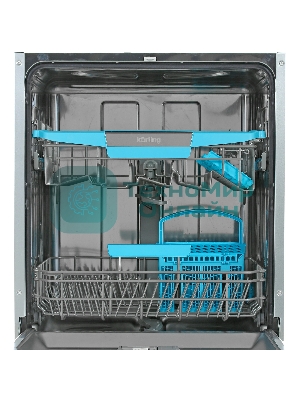 Встраиваемая посудомоечная машина Korting KDI 60140, нержавеющая сталь, 59.8 см, 14 компл., 49 дБ, класс A++