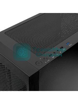 Компьютерный корпус без блока питания Case HSPD M540, Mesh Mid Tower, черный, TG, 0.45 SPCC, no fans, ATX, mATX, mITX, 160/300/150мм, 2x2.5