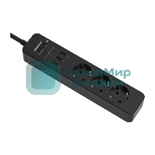 Удлинитель с USB зарядкой HARPER UCH-315 черный