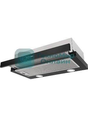 Вытяжка встраиваемая Kuppersberg SlimDual 60 B черный, 60 см, 650 куб. м/ч, 53 дБ