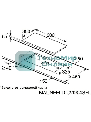 Индукционная варочная панель Maunfeld CVI904SFLBK LUX Inverter