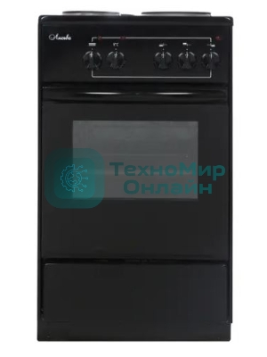 Плита электрическая Лысьва ЭП 301 СТ черный, конфорок 3 шт, духовка 57 л, 50 см x 84 см x 60 см