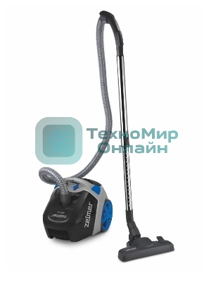 Пылесос Zelmer 81105001T черный/синий, 900 Вт, уборка сухая, пылесборник контейнер 3.5 л