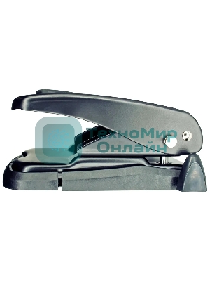 Дырокол Silwerhof Vis, до 55 листов, металл черный, отверстий: 2, с линейкой