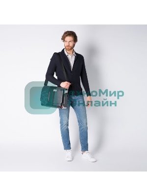 Сумка мужская Piquadro Urban CA1592UB00/GRN серый/черный натур.кожа