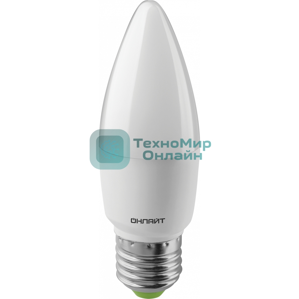 Лампа светодиодная ОНЛАЙТ 61959 OLL-C37-10-230-2.7K-E27-FR