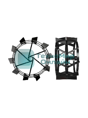 Грунтозацепы для мотоблока Patriot (д430 мм, шир200 мм шестигранник32)(пар) Грз 430.200.32 Россия