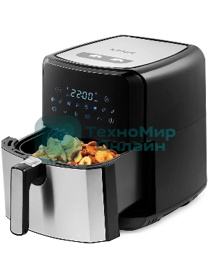 Аэрогриль Kitfort КТ-2239 серебристый, 1700 Вт, 4.5 л, сенсор, 8 программ