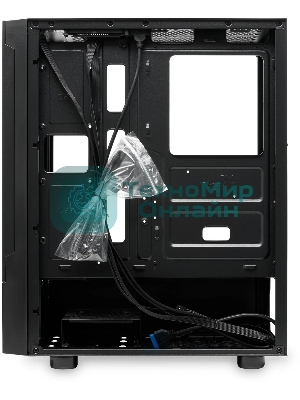 Компьютерный корпус без блока питания Case HSPD M540, Mesh Mid Tower, черный, TG, 0.45 SPCC, no fans, ATX, mATX, mITX, 160/300/150мм, 2x2.5