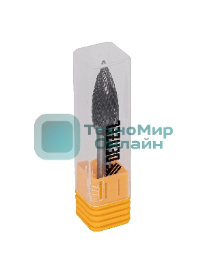 Борфреза по металлу Denzel твердосплавная, параболическая заостренная, тип-G, 12 мм