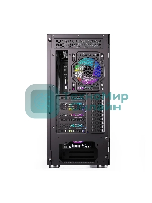 Компьютерный корпус ABR Quantum черный (1хUSB Type-C, 2хUSB 2.0, HD Audio, 4xRGb Fan, ATX, E-ATX)