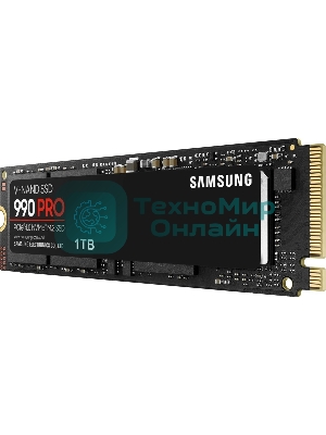 Накопитель SSD Samsung 990 Pro MZ-V9P1T0B/AM 1ТБ, M.2 2280, PCIe 4.0 x4, NVMe, M.2