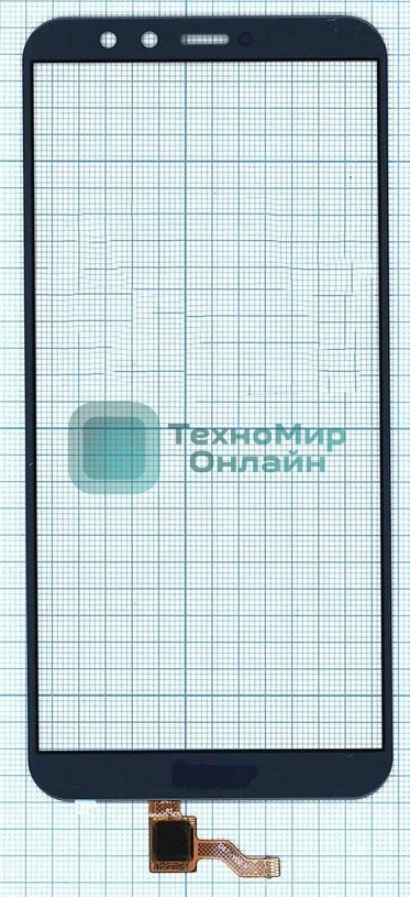 Сенсорное стекло (тачскрин) для Huawei Honor 9 Lite, синий