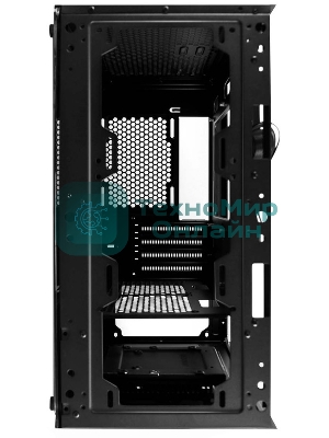 Компьютерный корпус 1STPLAYER TRILOBITE T3-G Black, mATX, TG, 4x 120мм LED fans inc.