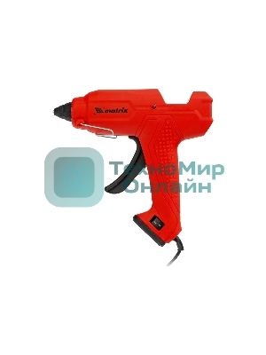 Клеевой пистолет Matrix 11 мм, 40 (100) Вт, 18 г/мин, выключатель и индикатор напряжения