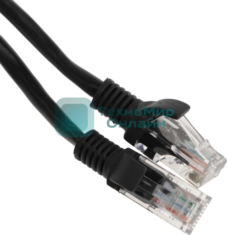 Патч-корд Premier PP12-1.5M/BK 1000Гбит/с UTP 4 пары cat.5E CCA molded 1.5м черный RJ-45 (m)-RJ-45 (m)