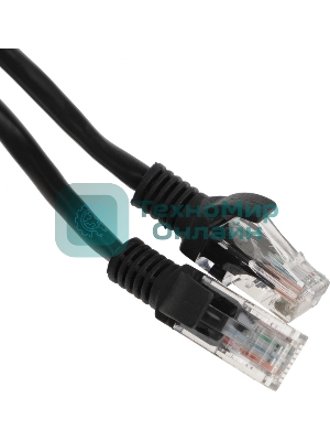 Патч-корд Premier PP12-1.5M/BK 1000Гбит/с UTP 4 пары cat.5E CCA molded 1.5м черный RJ-45 (m)-RJ-45 (m)