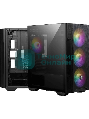 Компьютерный корпус MSI MAG FORGE M100R 1xUSB 3.0, 2xUSB 2.0, 4x120мм ARGB Fan, ARGB Control Board, Tempered Glass Window, Brown Box (932220)