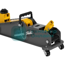 Домкрат гидравлический подкатной с фиксатором Denzel 3 т, 190-532 мм, SUV