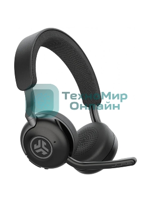 Гарнитура JLab Epic Work ANC Wireless Duo with Stand чёрный, беспроводная, Bluetooth/радиоканал/USB-C, ANC (шумоподавление), до 9 м, в комплекте подставка