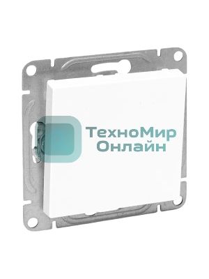 Механизм выключателя EKF UP1-SWW-11 одноклавишный, проходной, белый Эпика