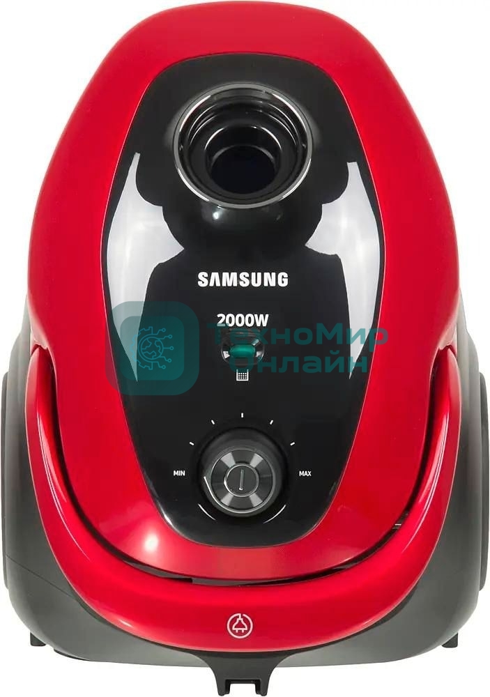 Пылесос Samsung VC20M257AWR красный, 460/2000 Вт, уборка сухая, пылесборник мешок 2.5 л