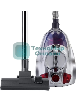 Пылесос Hyundai HYV-C4570 2400Вт серебристый/красный