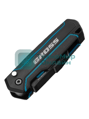 Нож-скребок складной Gross 78891, 19 мм, сменное лезвие, SK2, 5 запас. лезвий, алюмин. корпус, клипса