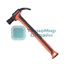 Молоток-гвоздодер Patriot NHF 450 S, кругл.боек 450 гр, 50-58 HRC, fiberglas+TPR рукоять, малый вес, компактный размер, антивибрацион.система, магнитный гвоздодержатель, покрытием PTFE (Teflon), 570 гр, 318 мм