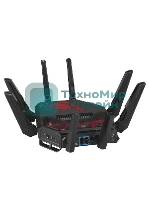 Маршрутизатор ASUS GT-BE19000, черный/красный, 90IG0850-MO9A0V