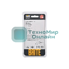 Рамка 2-местная IEK BRITE РУ-2-2-БрД стекло дымчатый