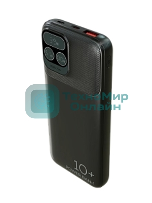 Портативный аккумулятор More choice (4620202550590) PB55-10 с кабелем 1USB 3.0A 22.5W PD - 10000mAh черный