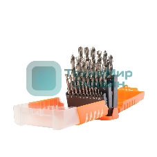Набор сверл по металлу PATRIOT, HSS, 25 шт: 1,0-13,0 мм, в пластиковом боксе