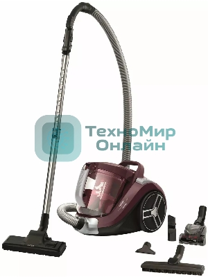 Пылесос Tefal Compact Power XXL TW4873EA, малиновый/черный, 550/550 Вт, уборка сухая, пылесборник контейнер 2.5 л