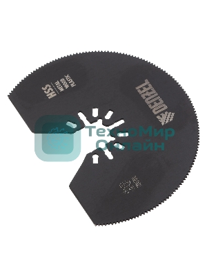 Насадка для МФИ Denzel отрезная полукруг., HSS, по металлу и дереву, 80 х 1,2 мм, мелкий зуб