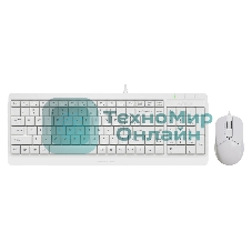 Комплект клавиатура+мышь A4Tech FStyler F1512 проводной, USB, 1200 DPI, белый