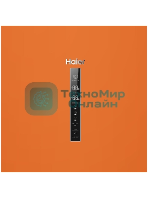 Холодильник Haier C2F636CORGU1 оранжевый двухкамерный 256/108 л морозилка снизу, No Frost