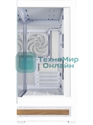 Компьютерный корпус ZALMAN P40 NAMU, ATX, белый, WINDOW, WOODEN ELEMENTS, 2xCombo(2.5” or 3.5”), 1xUSB TYPE-C, 2xUSB 3.0, SIDE 3x120мм ARGB, REAR 1x120мм ARGB