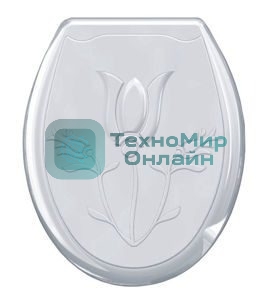 Сиденье для унитаза жесткое Лилия белое 104-402-00-01