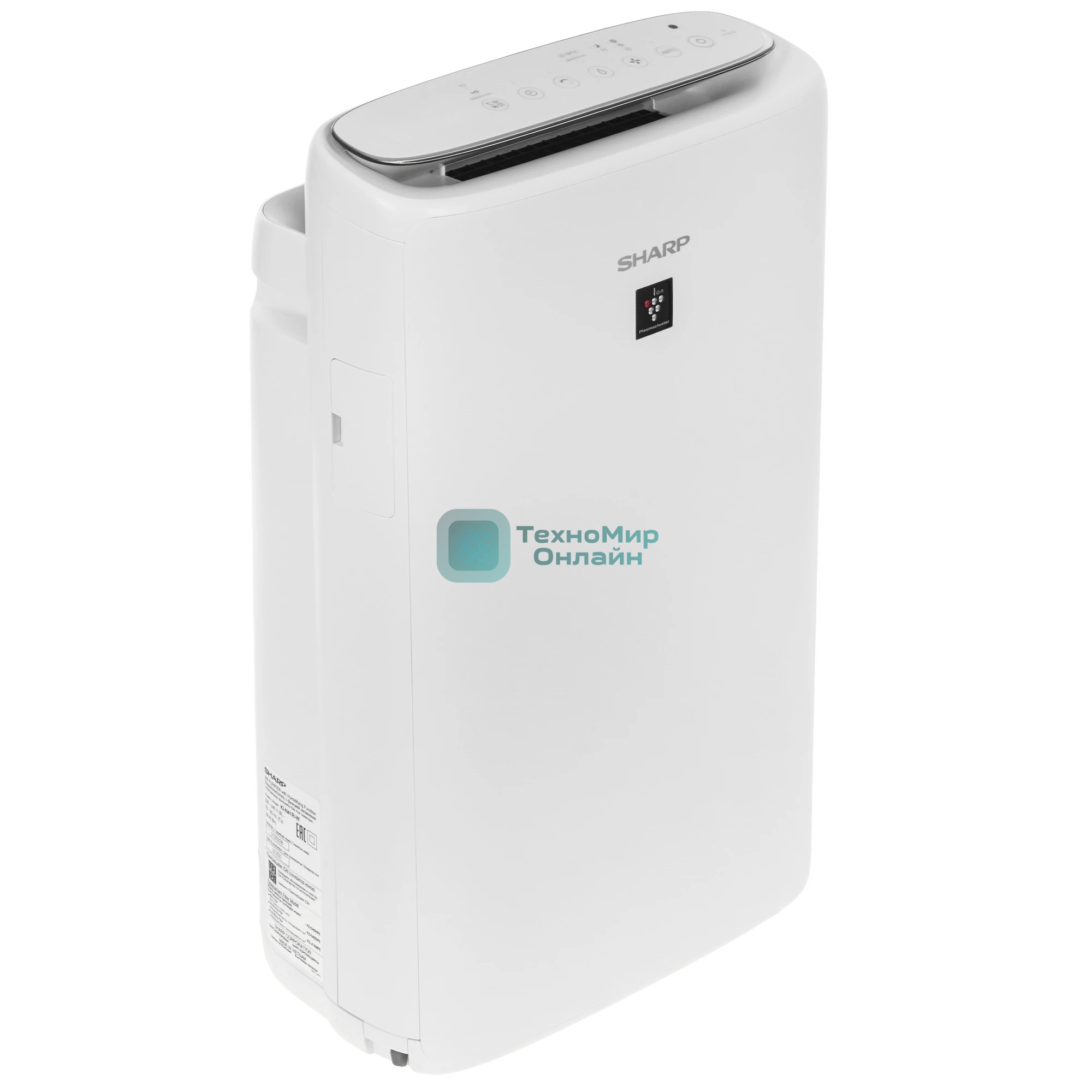 Климатический комплекс Sharp KIN41RH белый, 28 м², 2.7 л, HEPA-фильтр, угольный фильтр, ионизация Plasmacluster, гигростат
