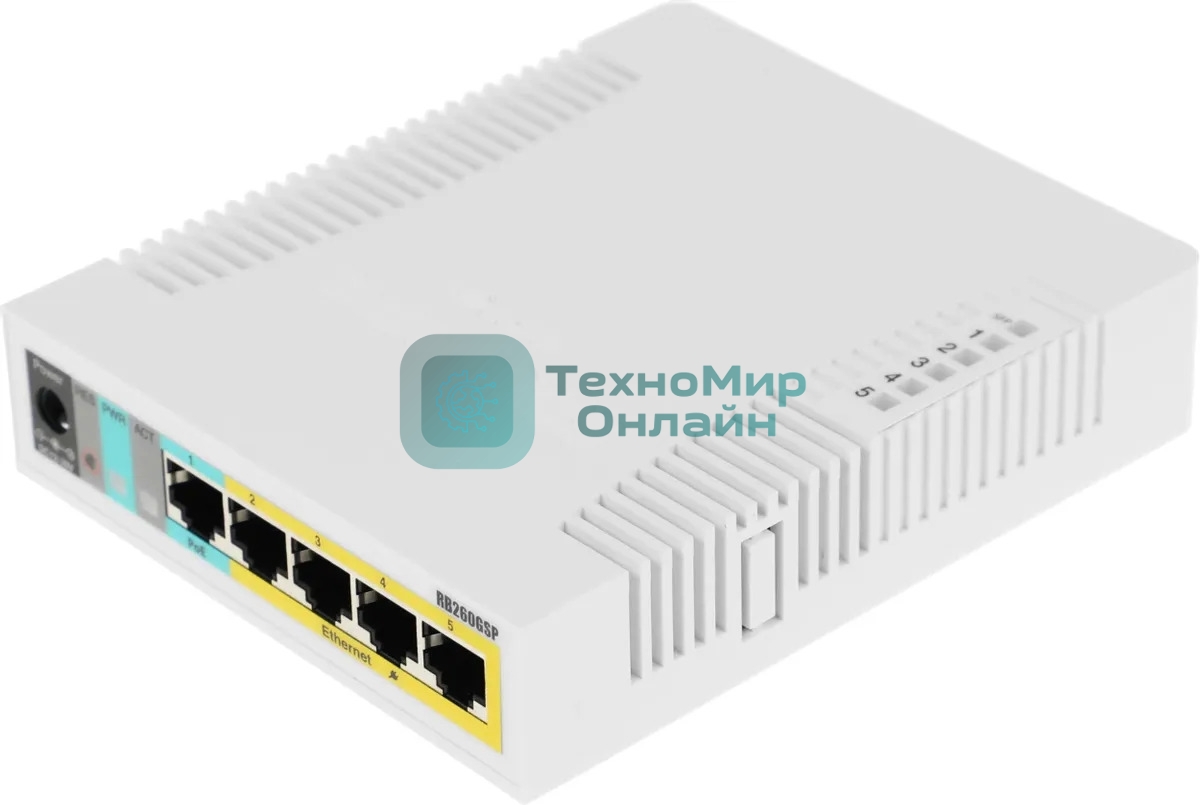 Коммутатор Mikrotik CSS106-1G-4P-1S 5PORT 1000M 1SFP