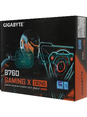 Материнская плата Gigabyte B760 GAMING X GEN5, LGA1700, Intel B760, 4xDDR5, 4xSATA, 3xM.2, 1xPCIe 5.0 x16, 2xPCIe 3.0 x1, 1xHDMI, 1xDP, 1x2.5Gb LAN, 1xUSB-C 5Gbps, 1xUSB-A 10Gbps, 1xUSB-A 5Gbps, 5xUSB-A 2.0, 6x3.5 мм, 7.1, ATX